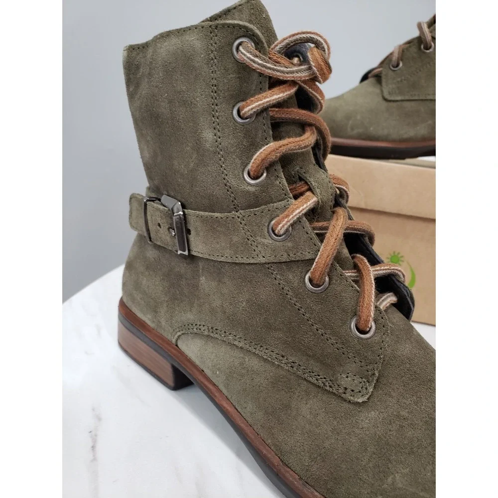 NEW NAOT Footwear Alize BOOTIES Boots OLIVE GREEN Leather Size EU 36 Fits 5-5.5